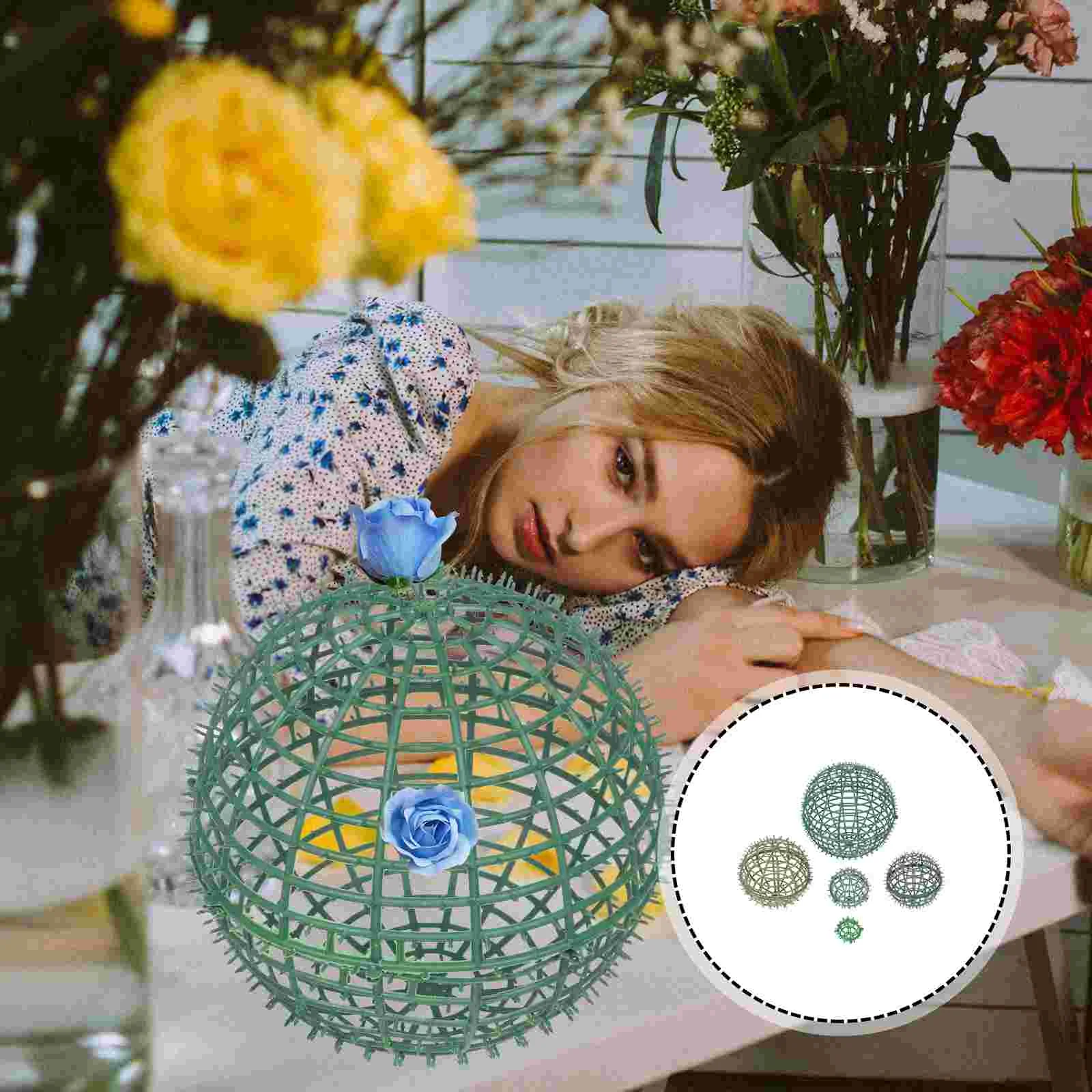 

6 Pcs Plastic Flower Shelf Practical Ball-flower Holder Flower Rack