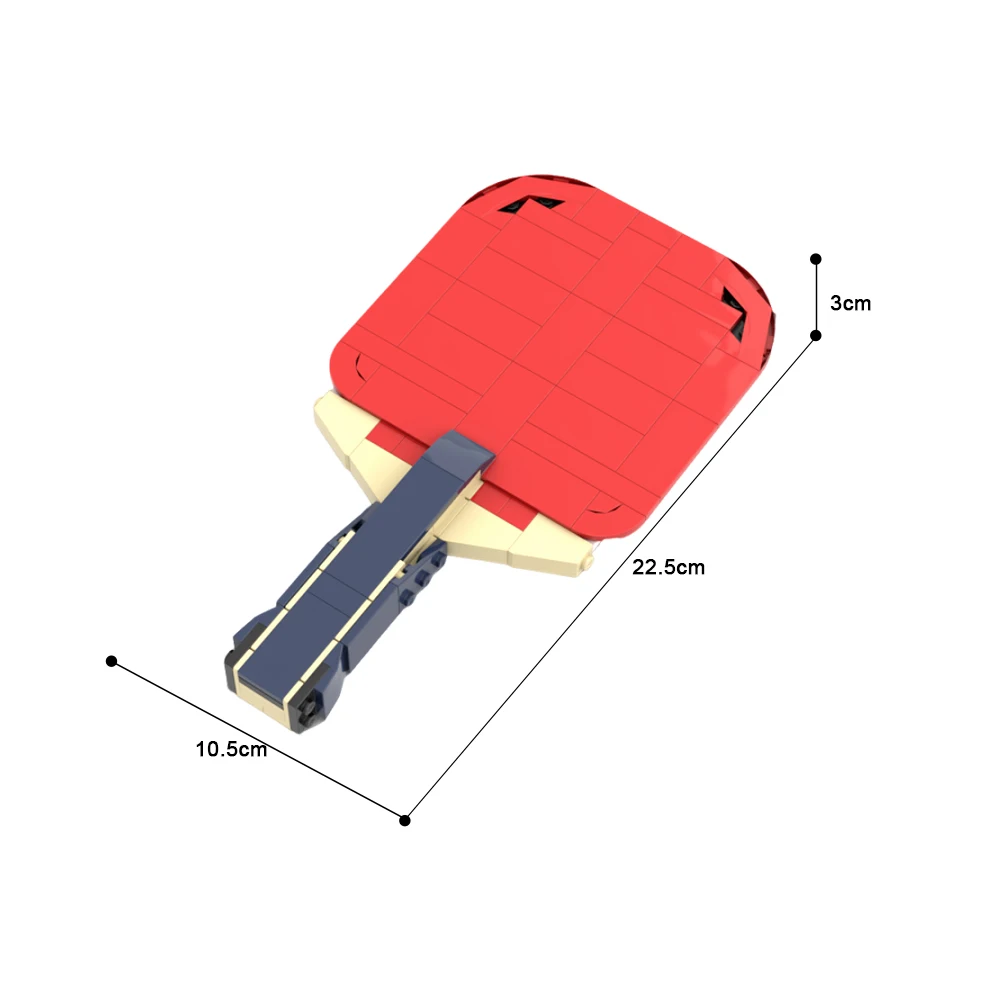 Gobrick MOC красная ракетка для пинг-понга кирпичи модель китайской профессиональной
