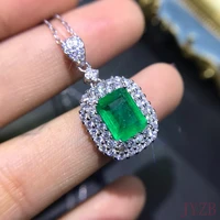 100 natural colombian emerald 925 sterling silver ring for womens luxury jewelry design christmas gifts
