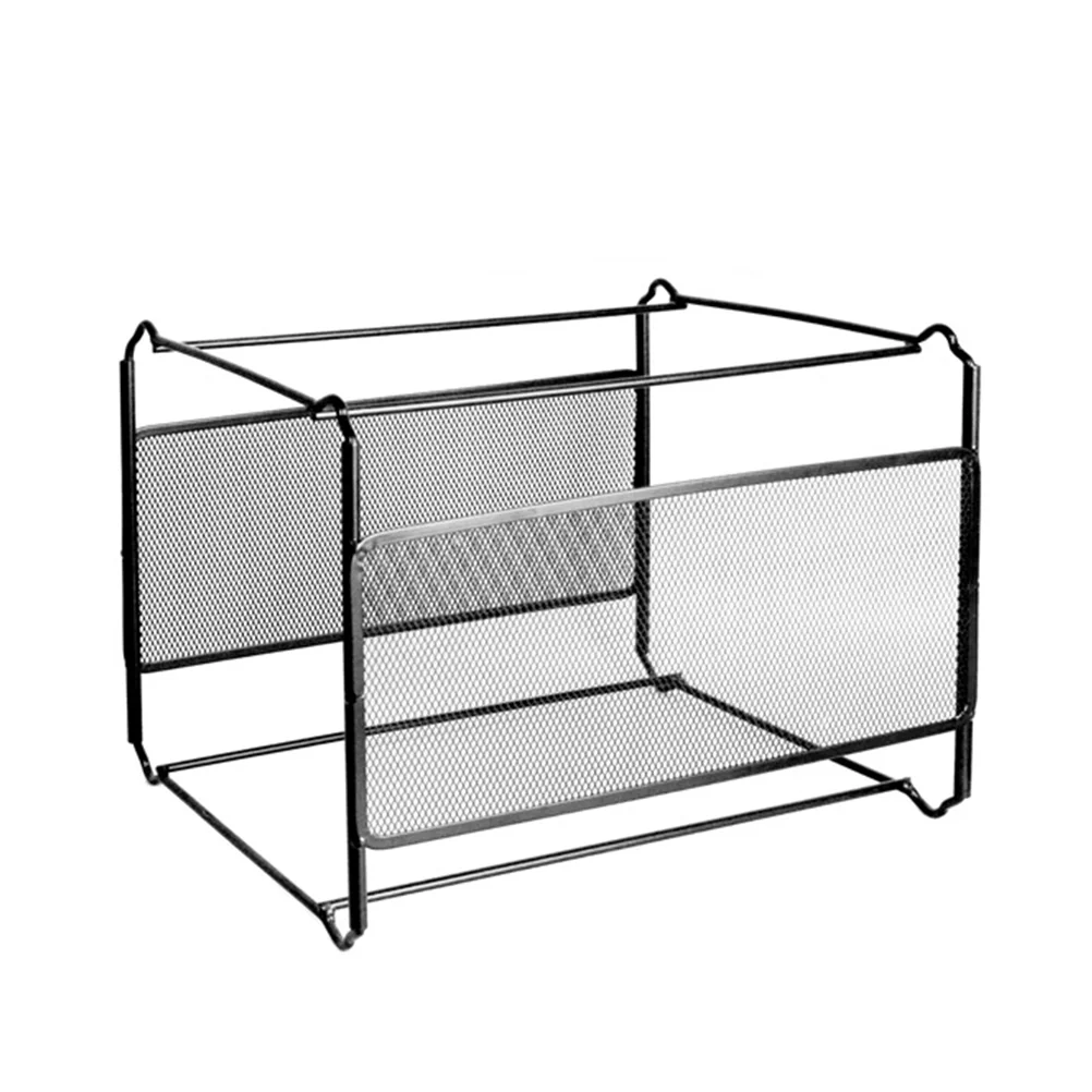 

1PC Convenient Metal Practical Document Rack File Organizer Desktop Storage Rack for Office