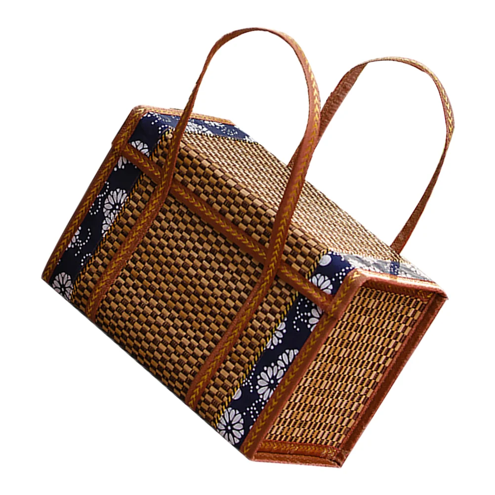 

Basket Woven Baskets Toy Serving Storage Picnic Fruit Container Wicker Grocery Bath Gift Kids Delivery Rattan Tote Travel Dried