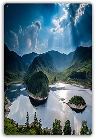 

Vintage Retro Metal Wall Decor Sun Rays On Hawes Water
