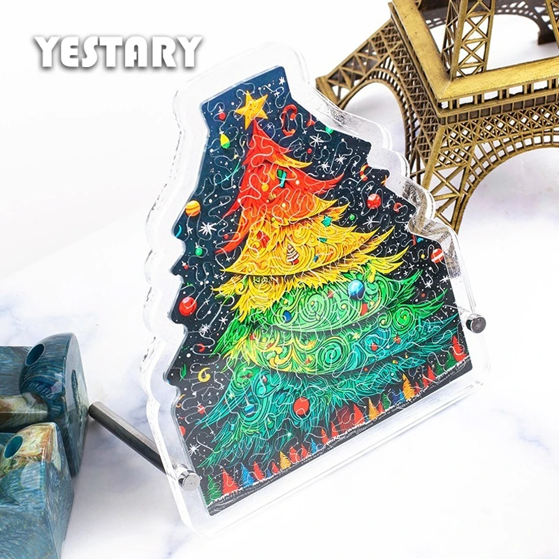 Акриловая головоломка YESTARY с подставкой Рождественская елка неровности игрушка