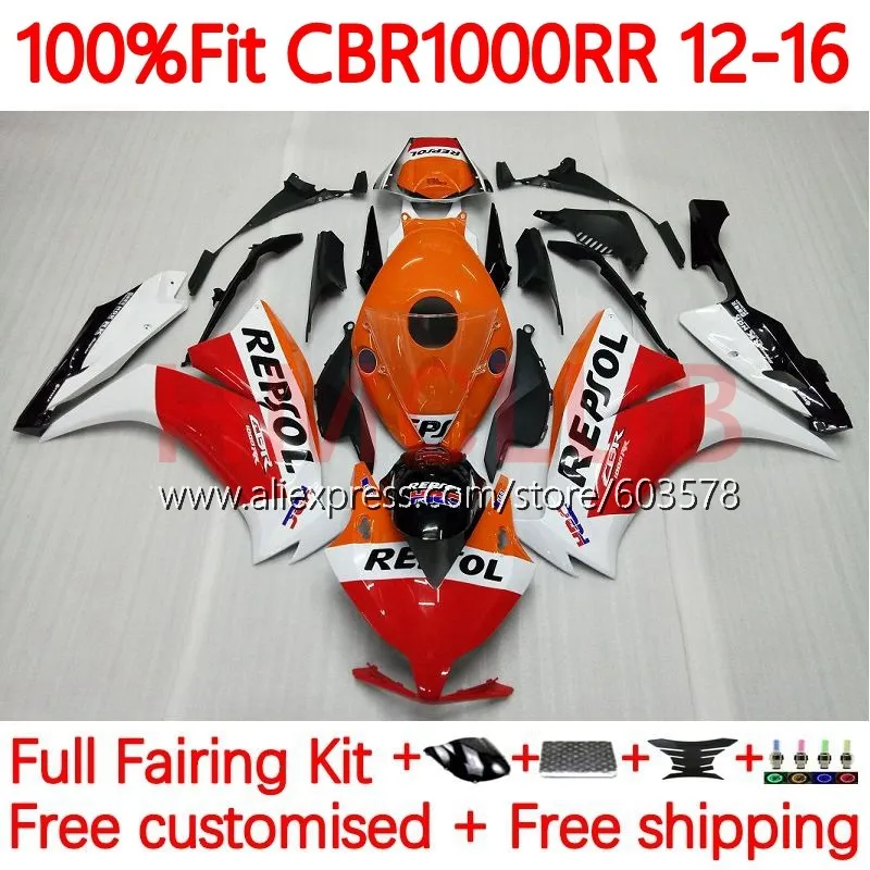 

Инъекция для HONDA CBR1000 CBR 1000RR 1000 RR CBR1000RR 2012 2013 2014 2015 12 13 14 15 16 Обтекатели 112No.0 Repsol Orange