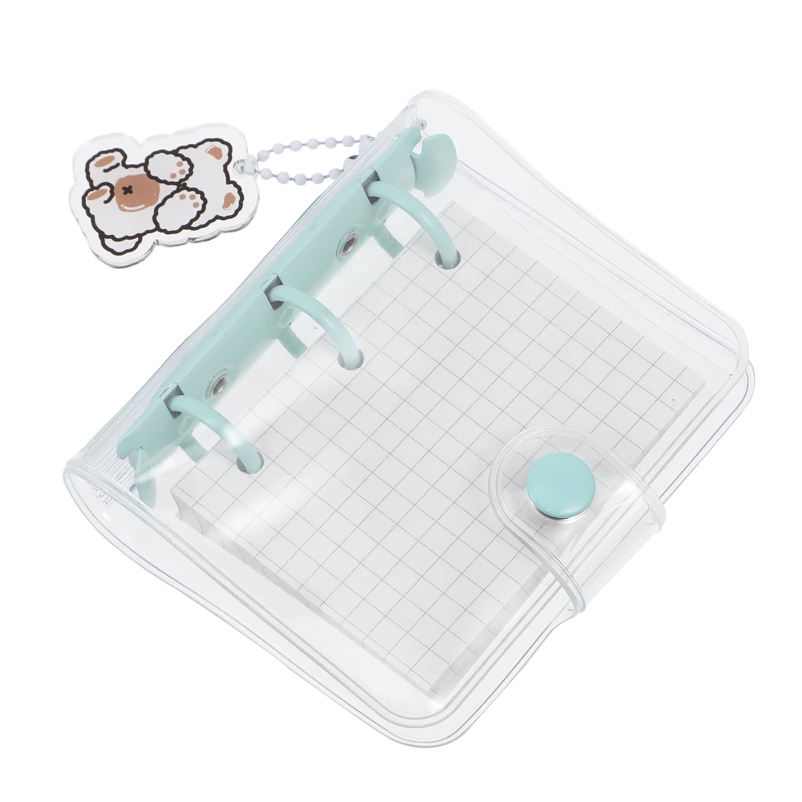 

Portable Mini Notebook Travel Spiral Loose Leaf Paper Notepad Iron 3-Ring Binder Cover