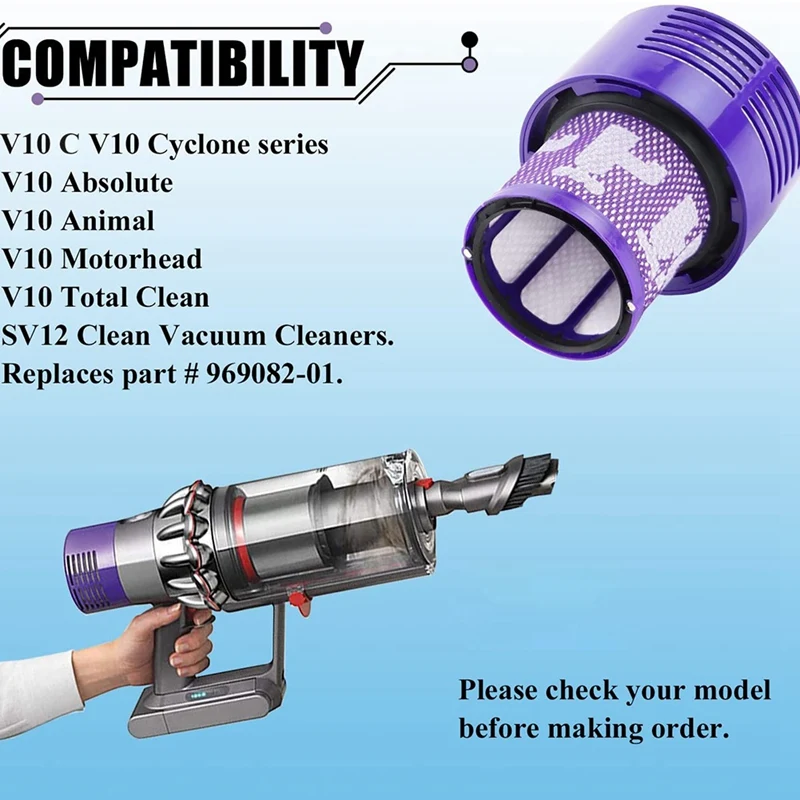 Сменные детали HEPA фильтр для Dyson V10 аксессуары пылесоса по сравнению с часть 969082-01