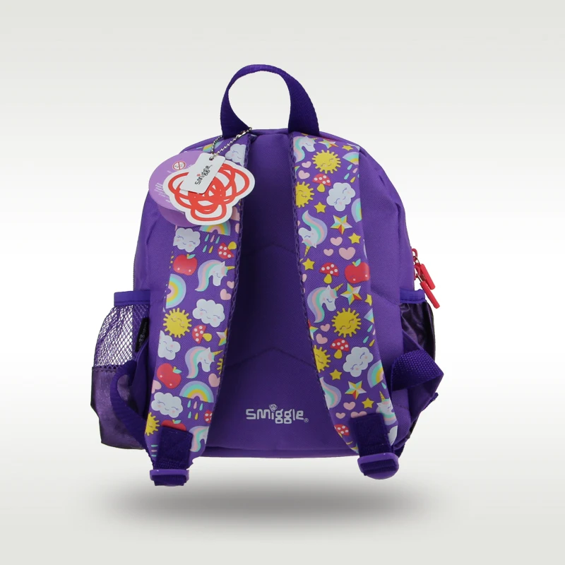 Australia Original Smiggle Children's Schoolbag Baby Shoulder Backpack Cute White Cloud Unicorn Purple 1-4 Years Old Small Bags