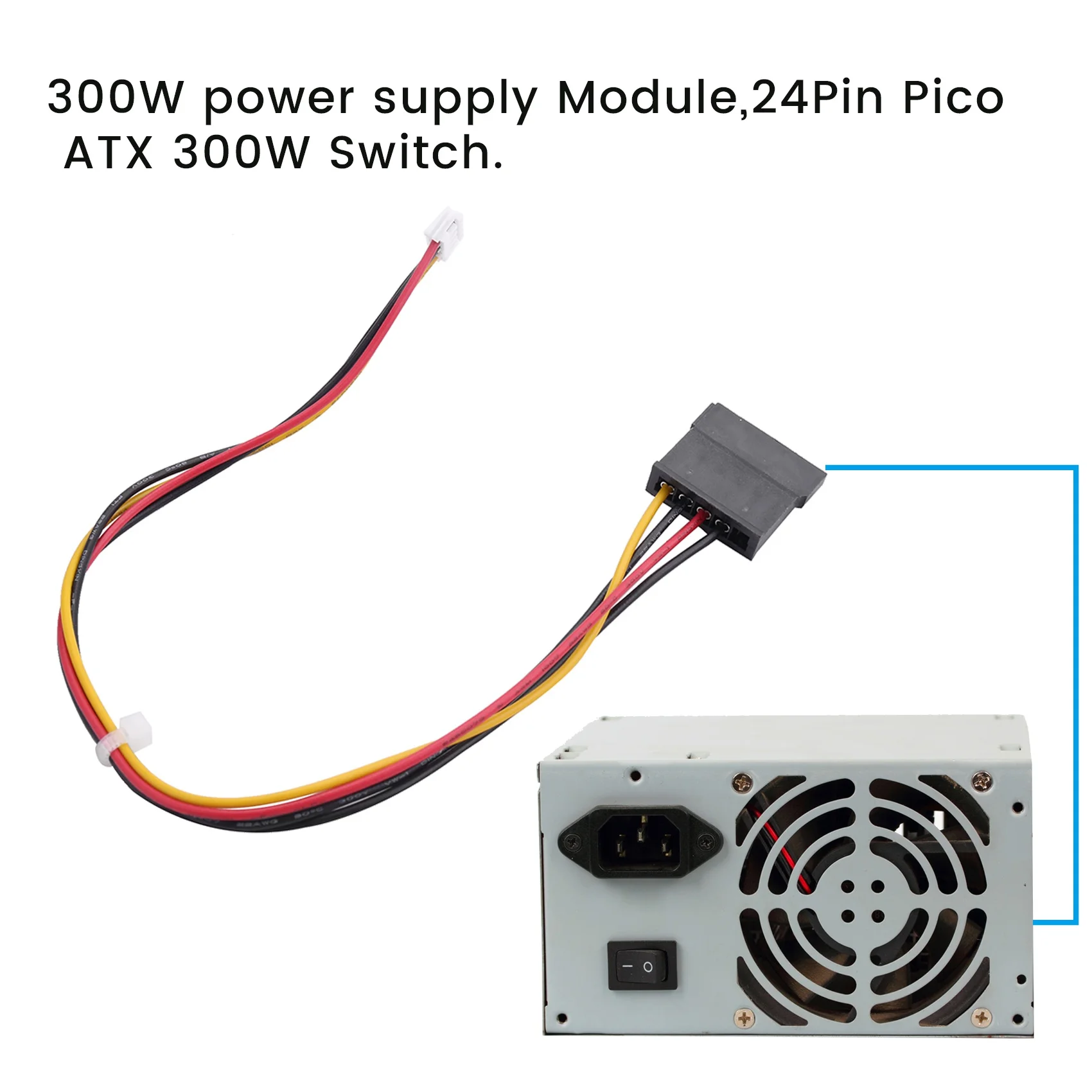 PCI-E 6-контактный вход постоянного тока 12 В 300 Вт DC-ATX-300W 24Pin PICO ATX коммутационный блок