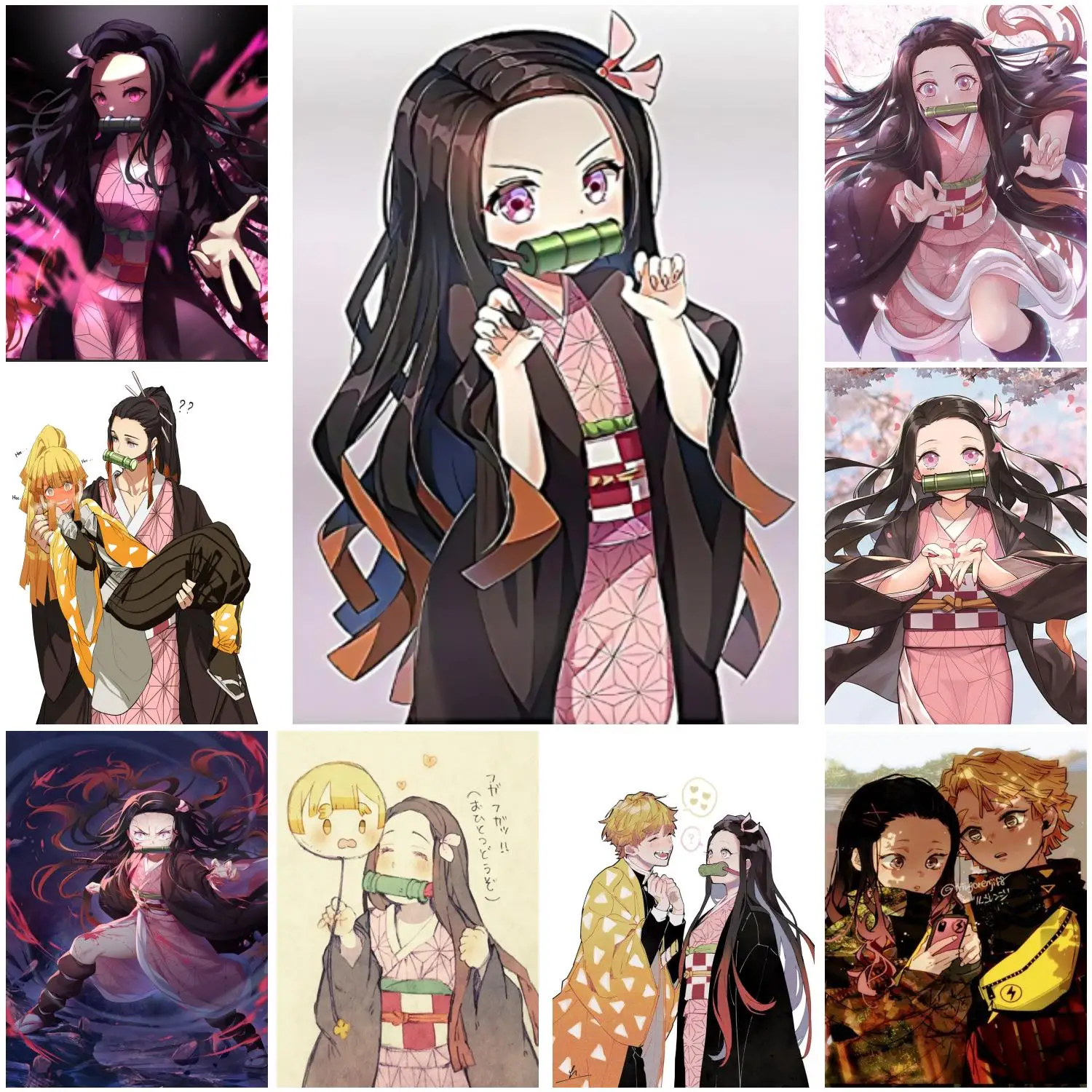 Плакат nezuko zenitsu печать на стене Художественная Картина холсте плакат для