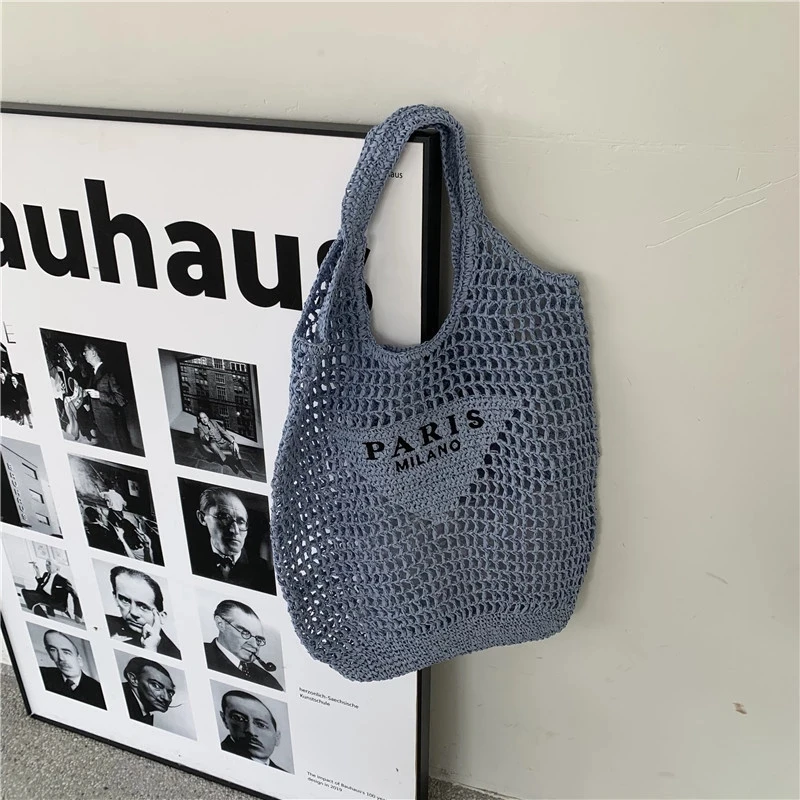 Luxury Design Handbag Designer Brands Beach Tote Summer Shoulder Shopping Basket Large Capacity Beach Bag Fashion Paper Woven