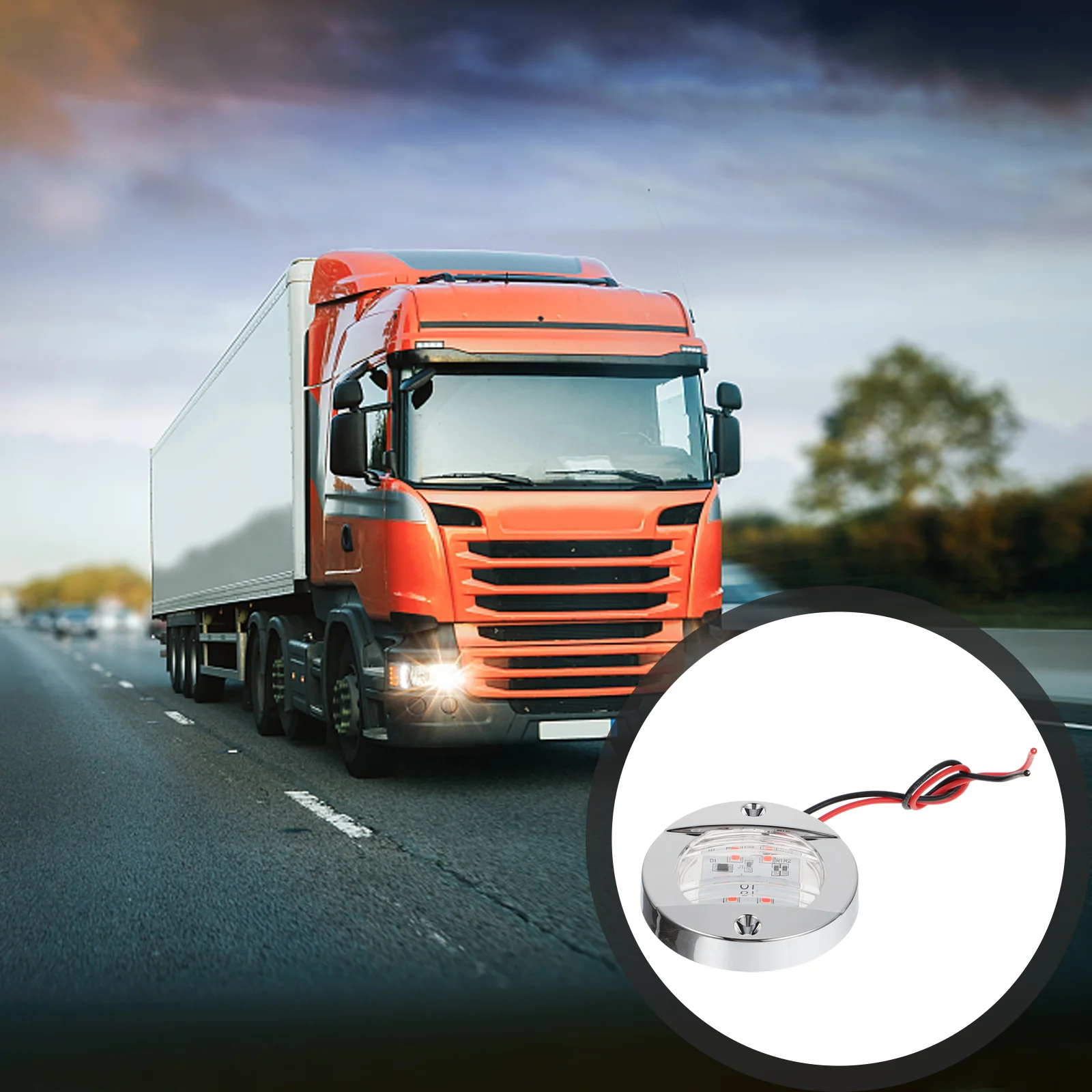 

4pcs 12V Steering Lamp LED Truck Side Light Warning Light Signal Lamp Car Parts