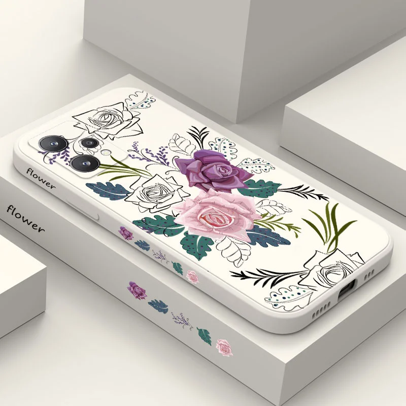 

Radish Flowers Case For OPPO Realme 9 9i 8 8i 7 7i 6 Pro Plus C30 C31 C35 C1 C11 C12 C15 C20 C21Y C25 C25S Cover