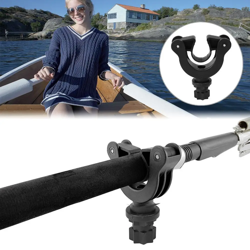 

Paddle Board Bracket Dinghy Canoe Deck Side Track Mounted Kayak Accessories Oar Paddle Fixed Base Paddle Holder