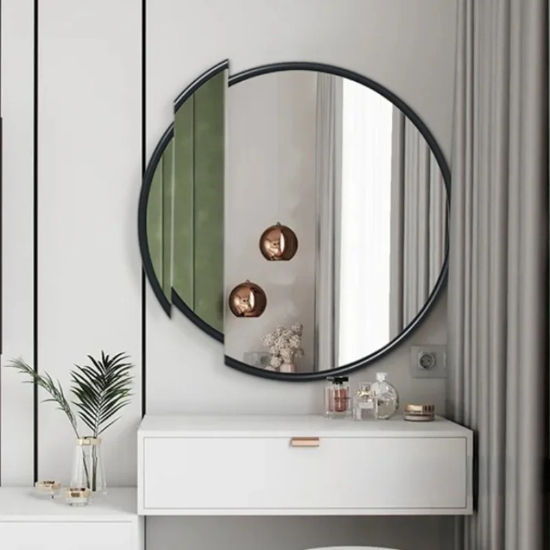 

Bedroom Bathroom Decorative Mirror Wall Makeup Aesthetic Decorative Mirror Irregular Spiegel Decoration Living Room YY50DM