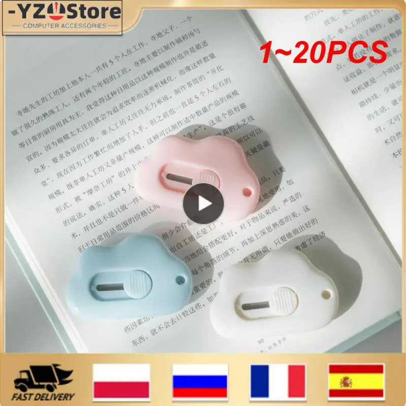 

1~20PCS Cute Rabbit Cloud Color Mini Portable Utility Knife Paper Cutter Cutting Paper Razor Blade Office Stationery Cutting