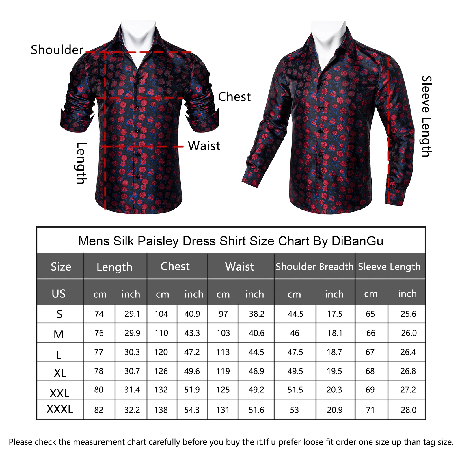 Soft Blue Red Turn Down Collar Floral Shirt For Man Luxury Ajustable Cuffs Button Closure Ajustable Cuffs Men Shirts Long Sleeve