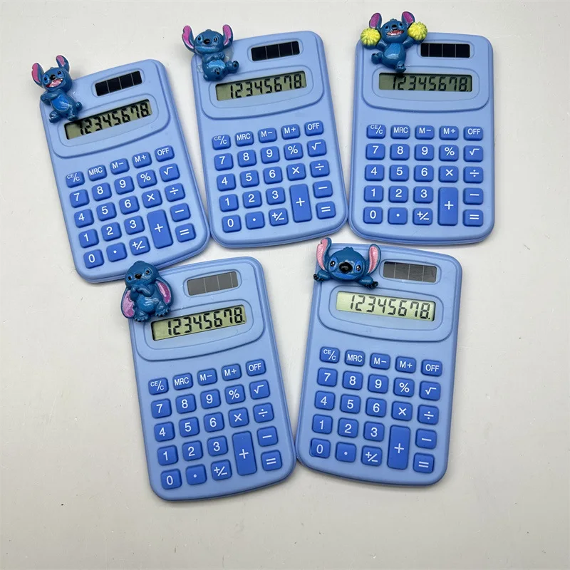 Disney Stitch мини-компьютер мультяшная фигурка милый синий 8-значный мини-бесшумный