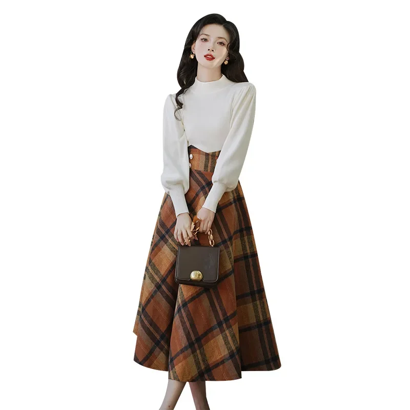 2024 осень/зима новый винтажный утолщенный свитер с половиной поло/черепаховым