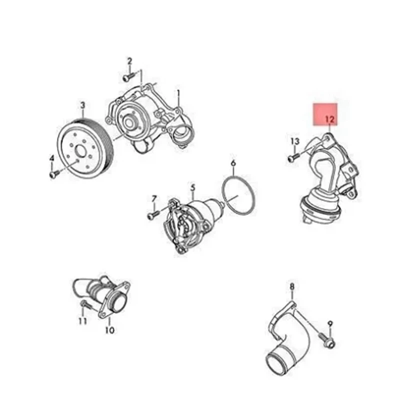 Термопневматический клапан 06M121678H 06M121678F 06M121678G для A4 A5 A6 A7 A8 Q5 Q7 Q8 VW Touareg