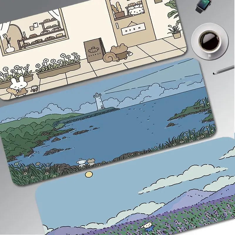 

Cat And Rabbit INS Tide Large Keyboard Mat Table Mat Students Gamer Desktop Mousepad Gaming Mouse Pad Writing Desk Mats