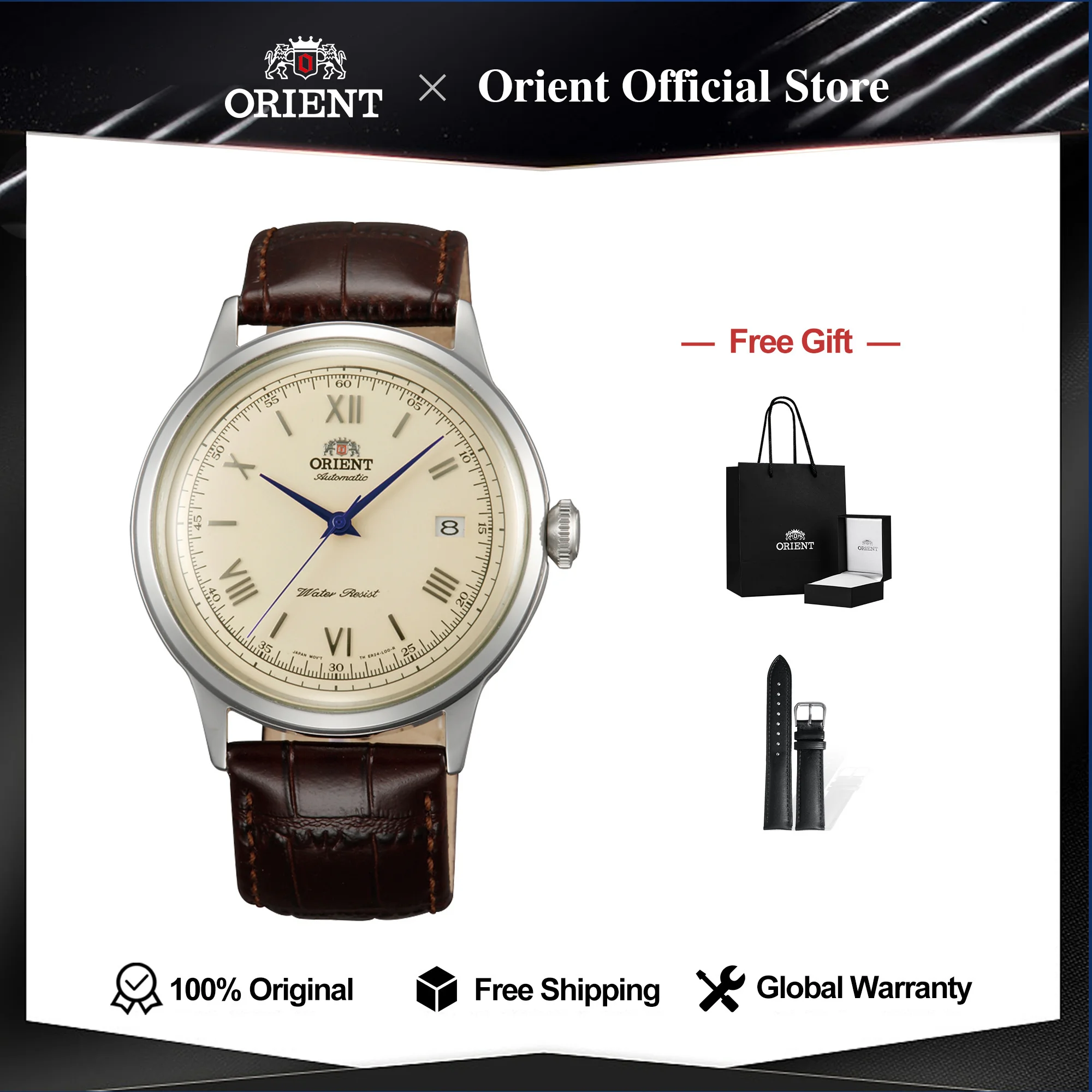 

Original Orient MAN MECHAN WATCH Value King,Automatic Watches Japanese Vintage Wrist Watch Gen.2 Bambino Domed Dial Vanill Color