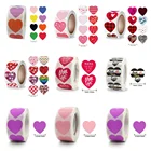 Декоративная Праздничная наклейка в форме сердца, s, Подарочная коробка, сумка для мам, наклейка для празднования, для скрапбукинга, оберточная бумага для цветов