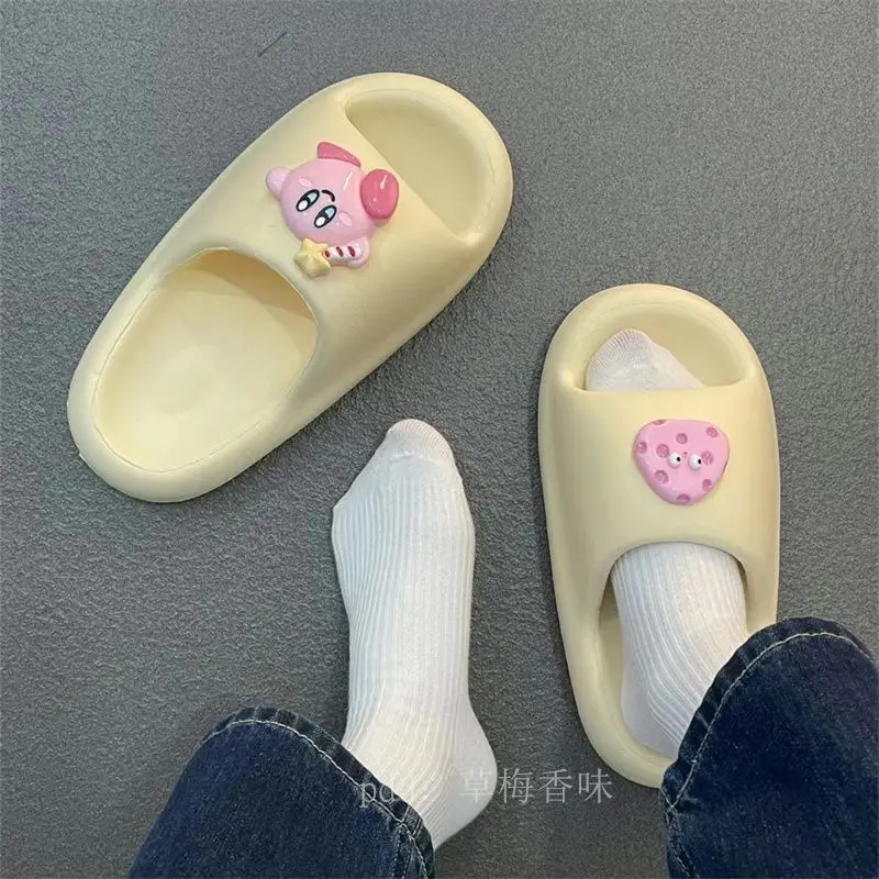 Крутые женские шлепанцы Kirby Ummer мягкие сандалии с мультяшным рисунком Пляжная