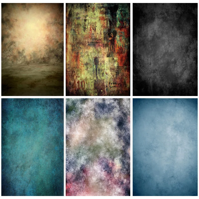 SHUOZHIKE Art Fabric Vintage Hand Painted Photography Backdrops Props Texture Grunge Family Party Photo Studio Background