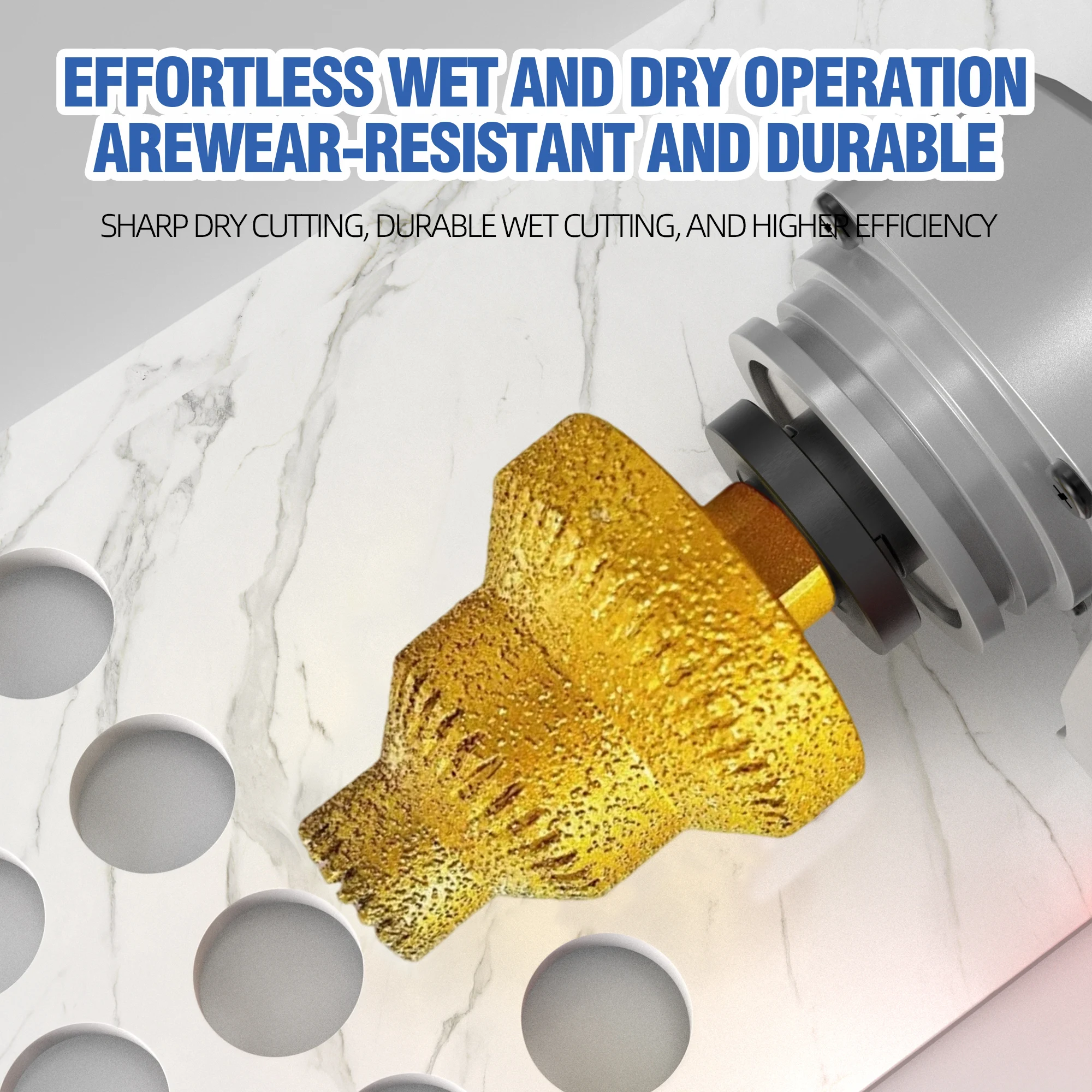 Фото HUHAO M10 алмазные фрезы для фаски, кольцевая пила, резак для плитки, развертка для мрамора, бетона, каменная кладка, сверление коронок, строительные инструменты №2