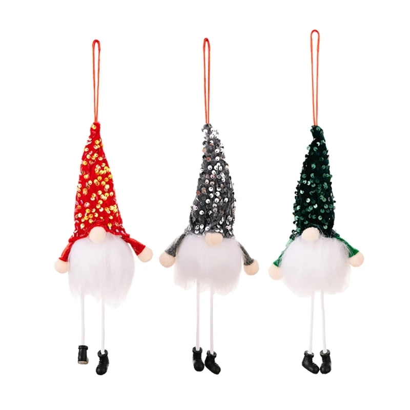 

Christmas Tree Pendant with Lights Handmade Gnomes Ornament Holiday Decorations
