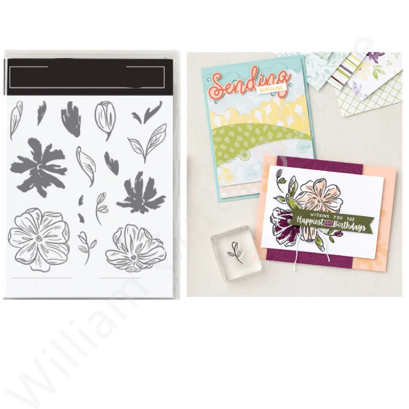 

Garden Grandeur Metal Cutting Dies And Clear Stamps For DIY Embossed Scrapbooking Handmade Paper Card Decoration Seal Craft 2022