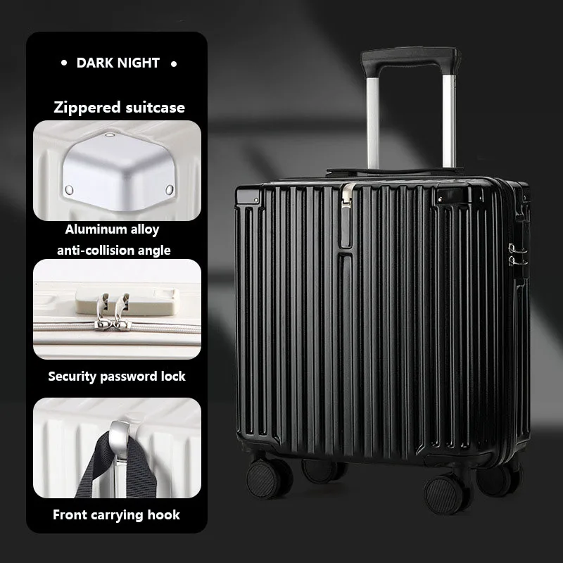 Fashion High Beauty Hook Suitcase 16/18 Inch Aluminum Frame Password Universal Wheel Suitcase
