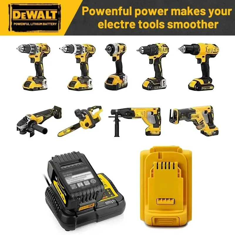 Фото 100% Оригинальный аккумулятор Dewalt 20V 2Ah 5Ah 6mAh для электроинструментов DCB206 DCB205 DCB200 DCD791 DCD805 №3