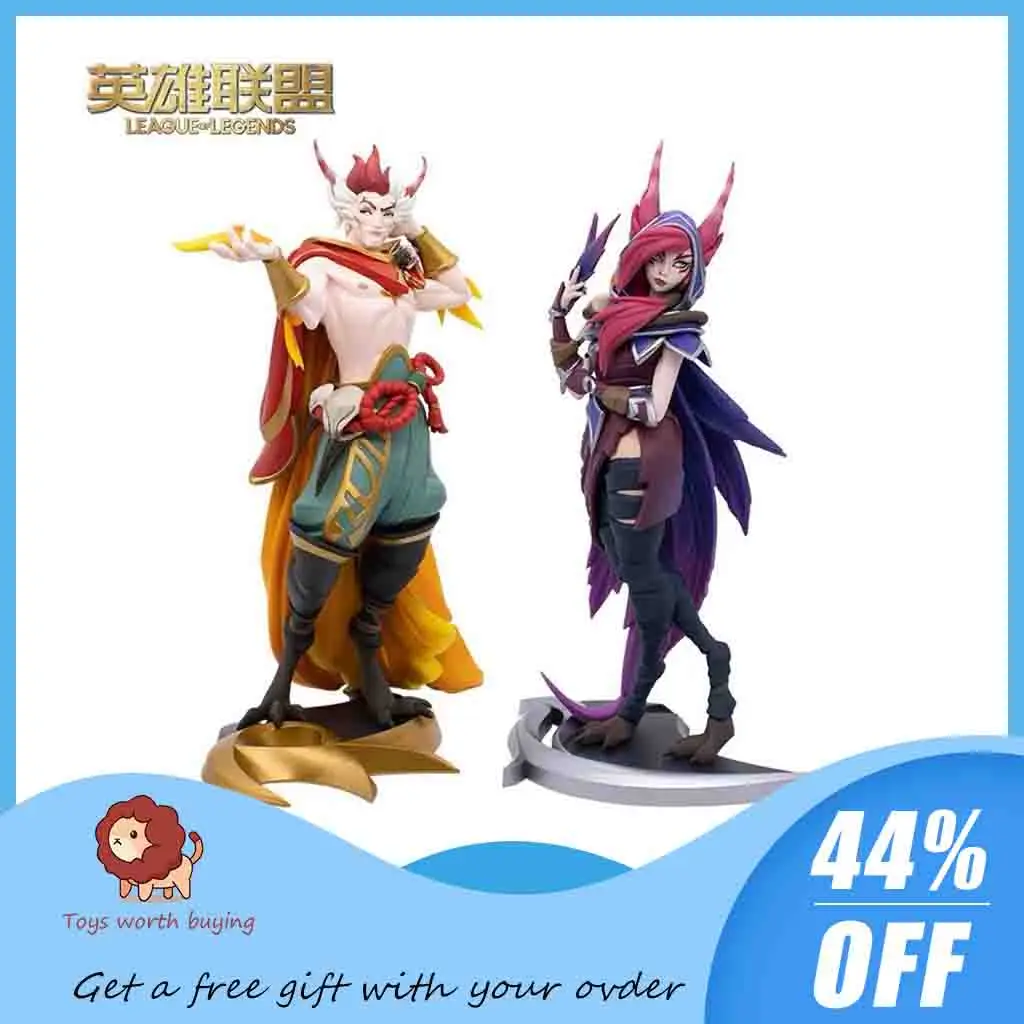

Оригинальная фигурка из аниме «Лига Легенд», LOL Sett, Rakan экшен-фигурка модель xaya, фигурка персонажа, милая девушка, Коллекционная модель