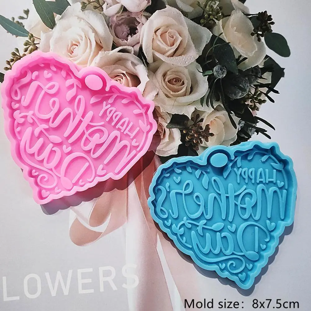 

Shiny Glossy Happy Mother Days Letters Silicone Mold Craft Resin Moulds Pendant Necklace Molds DIY Jewelry Making Keychain W5L7