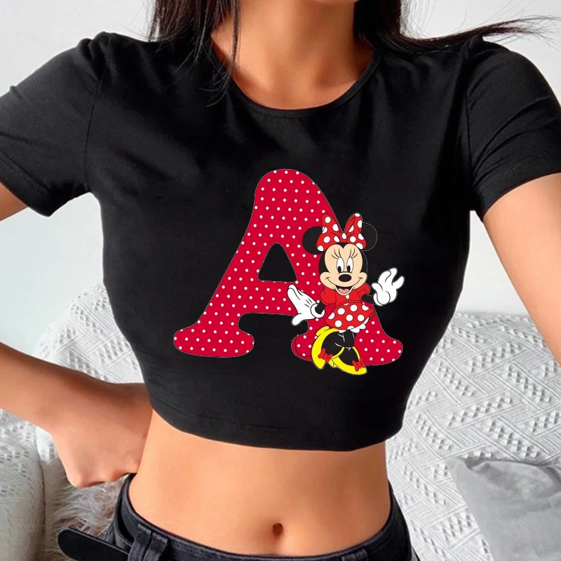 Женская футболка с круглым вырезом и принтом Минни Маус |