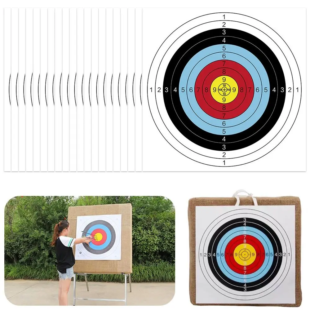 

20pcs Hunting Archery Targets Paper Accessories Durable 40x40CM Bow Arrow Targets Universal Shooting Target Practice Paper