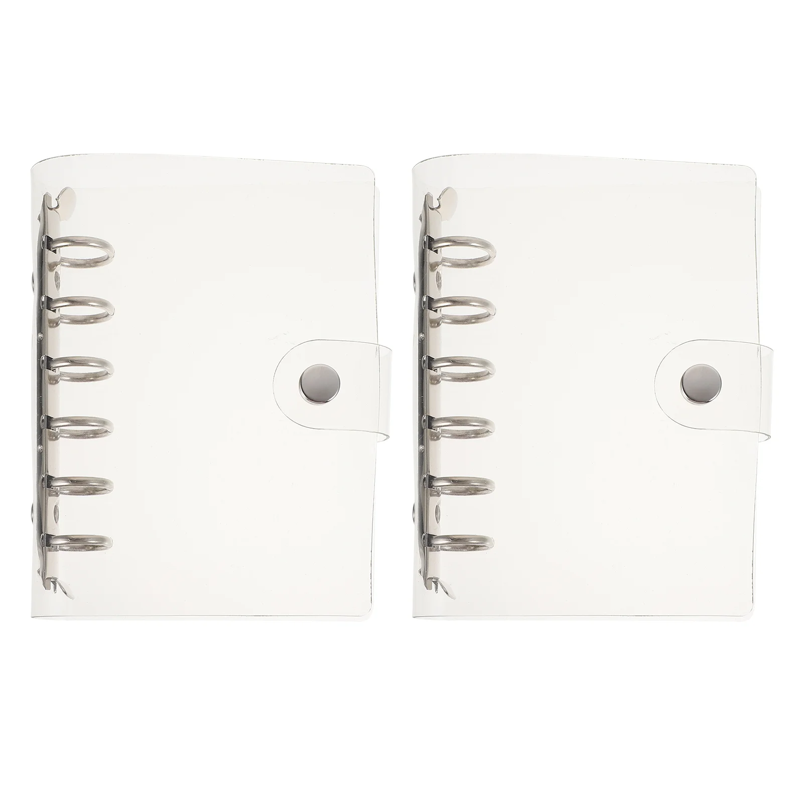 

Binder Cover Planner Clear Notebook Budget Transparent Ring Diary Leaf Loose A7 Folder Hole Pvc Soft Journal Holes Book