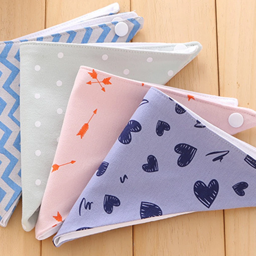

1PC Cotton Drool Bibs Baby Feeding Infant Burp Cloths Cartoon Saliva Towel Baby Eating Accessory Soft Baby Bibs
