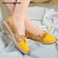bodyconclothes ballet woman basic flat shoes round toe sequin classic breathable work shoes women gauze ballerinas brand women