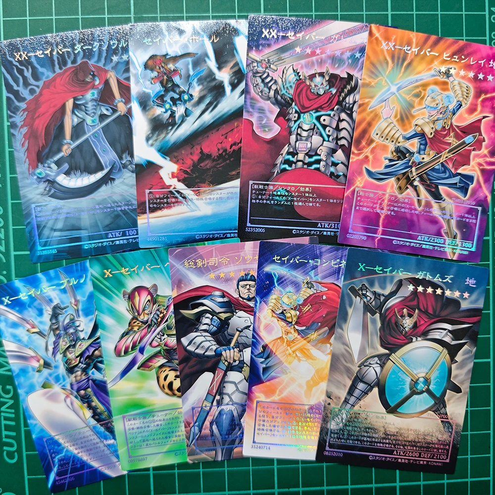Фото Yu-Gi-Oh DIY домашняя 9 шт./компл. X-Saber Perina Bruno Gottoms Hyunlei Saber Hole Darksoul Коллекционная карточная игра с лазерным тиснением №2