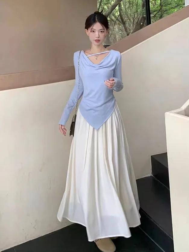 Осенний новый топ больших размеров для пухлых девочек нежный темперамент