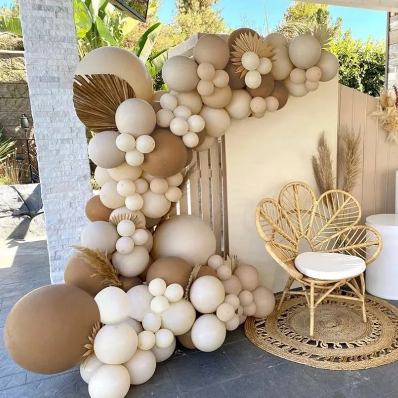 

Apricot Coffee Brown Balloon Garland Arch Kit Kids Latex Balloon Globos Baby Shower Decor Wedding Birthday Party Decoration