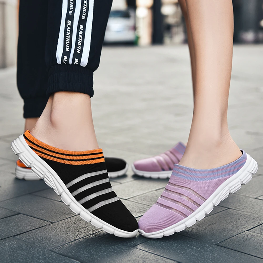 

Summer Shoes Women Sandals Slip-On Beach Slippers Sneakers Fashion Lightweight Mules Mesh Breathable Sandalias Zapatos Hombre 46