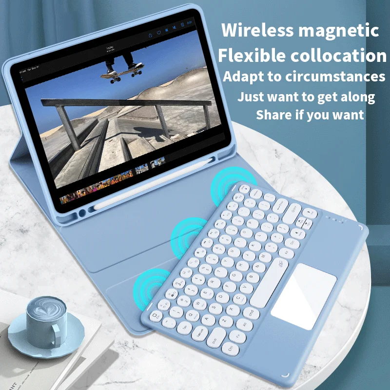 Для iPad клавиатура с тачпадом Bluetooth-совместимая Беспроводная для Xiaomi HuaWei Lenovo