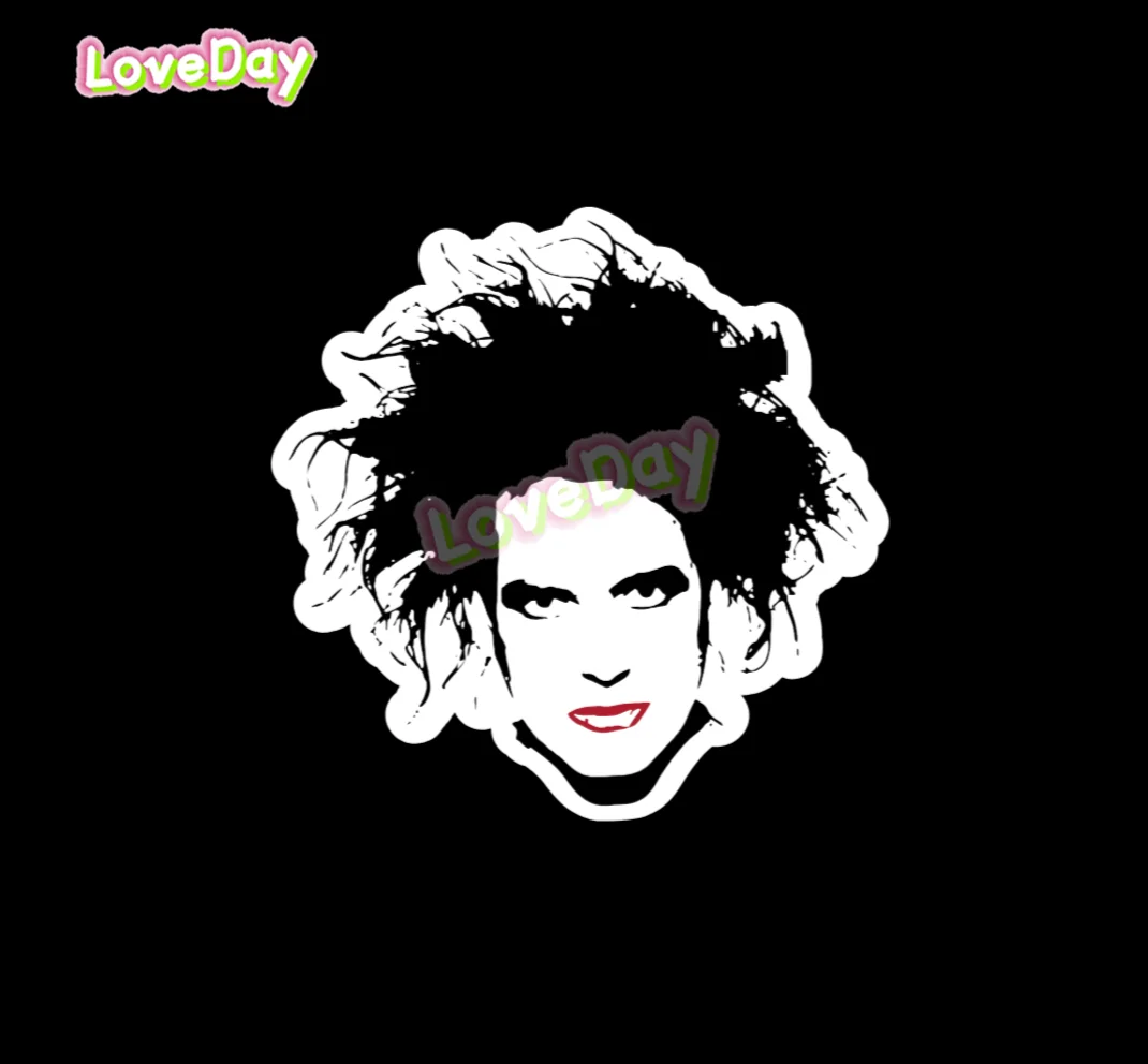 

Виниловая наклейка The CURE Band, винтажная рок-готическая наклейка, наклейка с персонажем мультфильма Роберта Смита