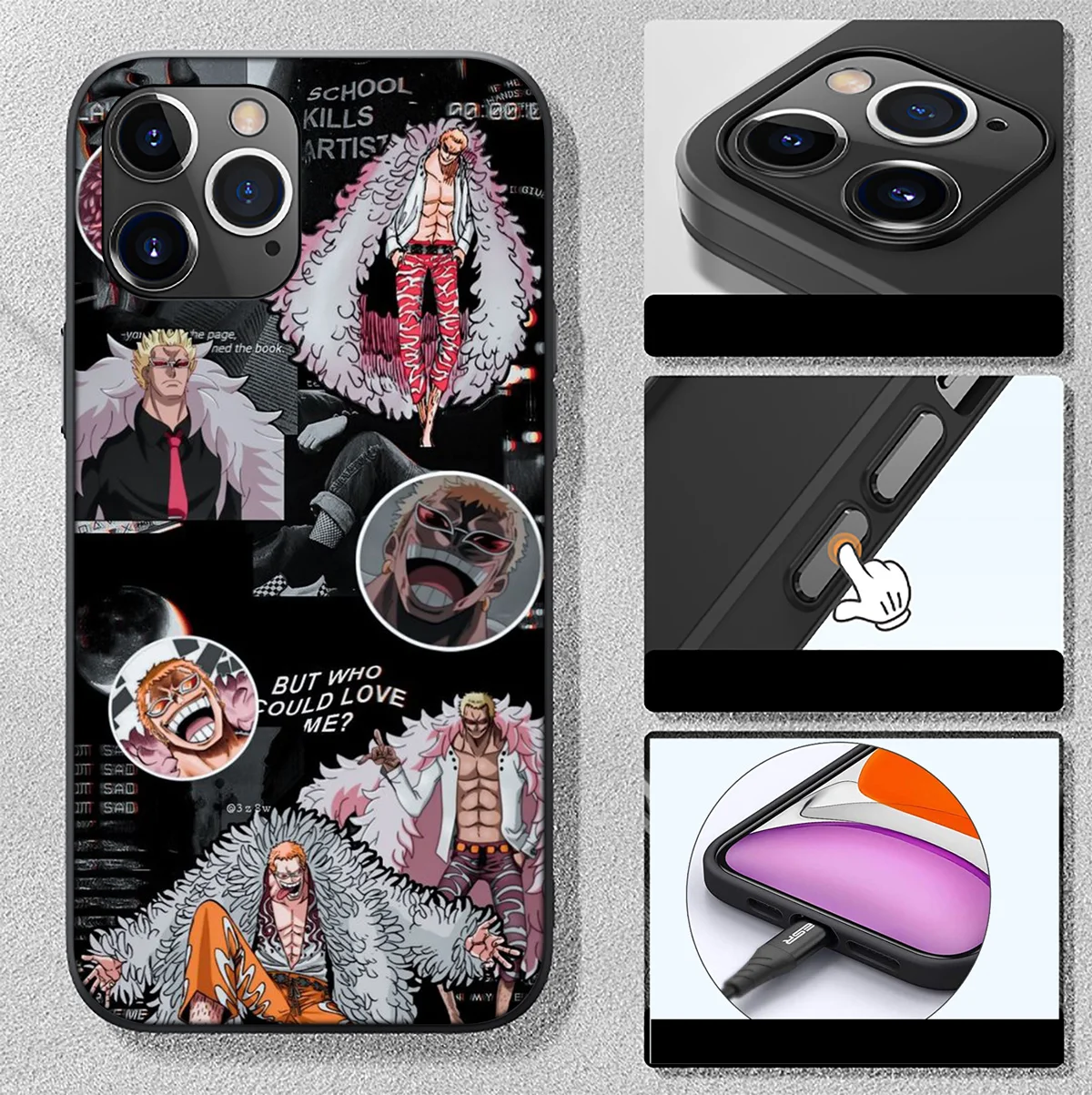 SO58 Donquixote Doflamingo Cover Phone Case for Xiaomi Redmi Note 11 11s 10 10s 9 9s 10t 8T 8 7 6 Pro Max