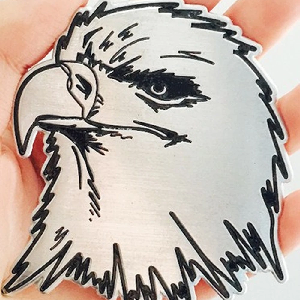 Автомобильный Стайлинг Тигр Лев Орел голова Наклейка 3D металлический автомобиль