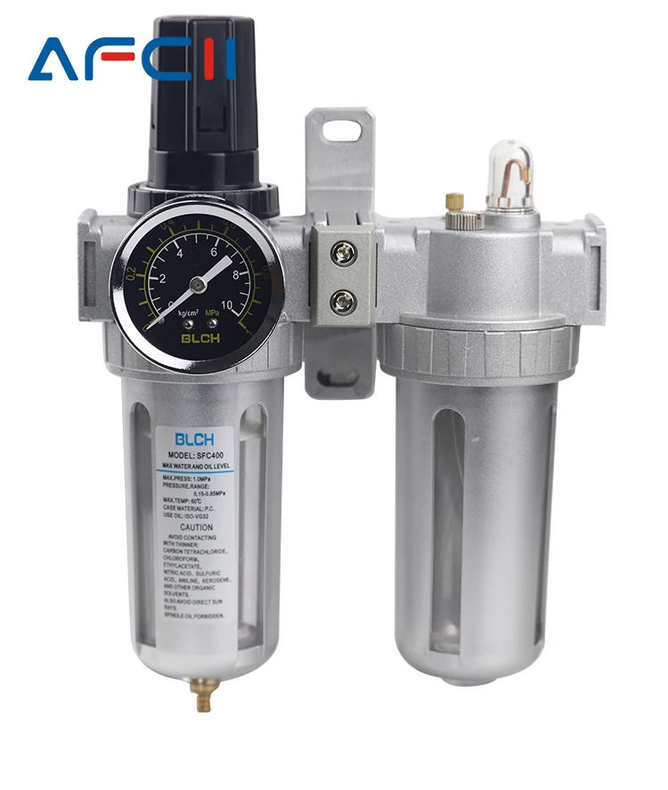 

Air Filter Regulator SFC-200 SFR Oil Water Separator Trap Filter Regulator Valve Automatic Drain Air Compressor source processor