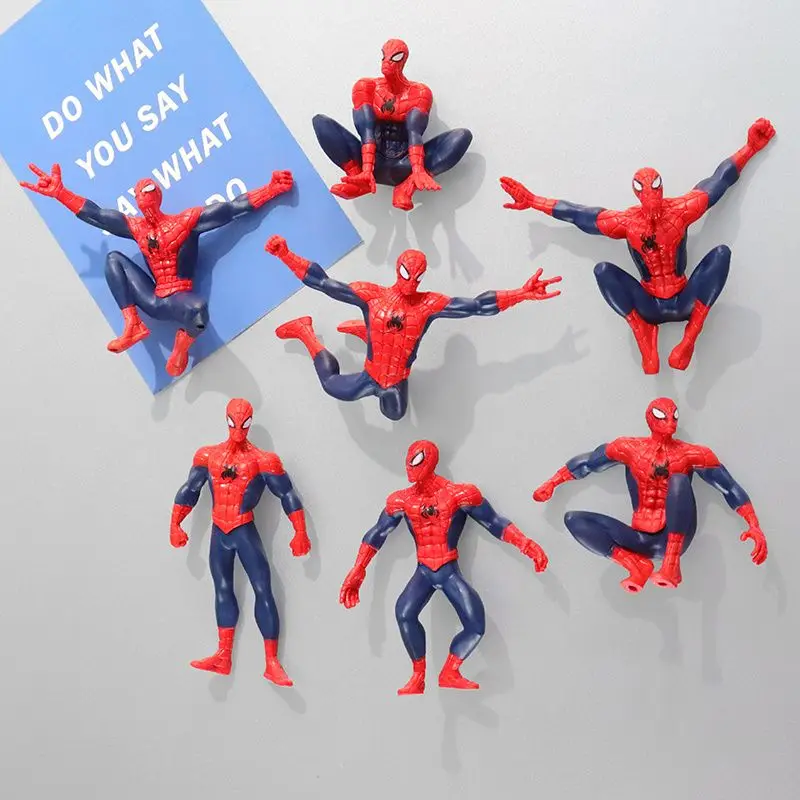 Магнитные наклейки на холодильник в виде Человека-паука 3D Мультяшные аниме доски